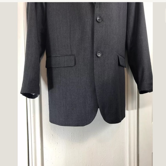 BANANA REPUBLIC 2 BTN Blazer 100% Wool Dark Gray.
